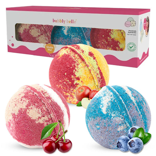 Cherry Pie + Apple Crisp + Blueberry Cobbler Bath Bombs