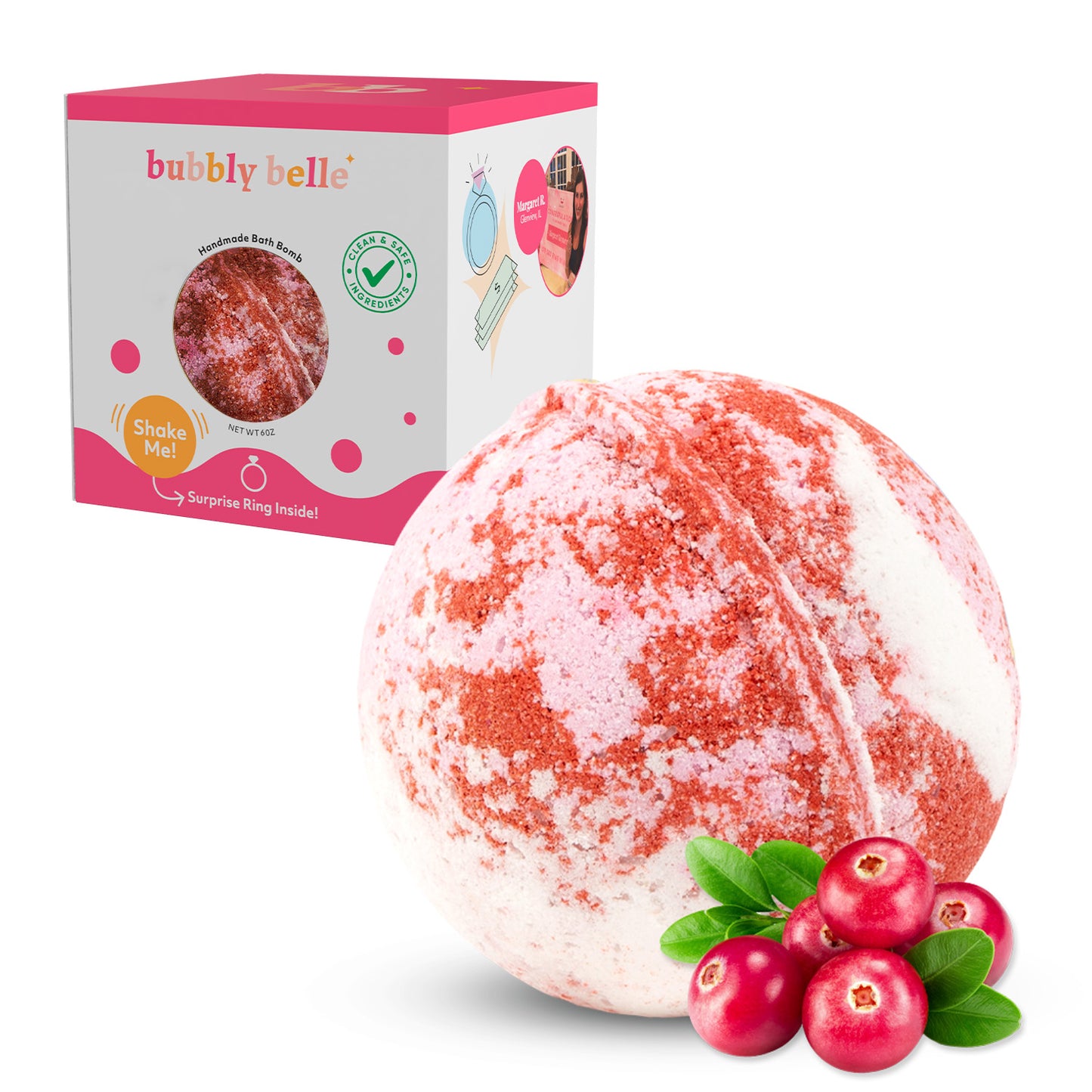 Sweet Cranberry Bath Bomb